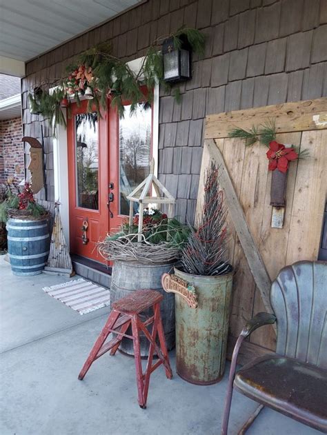 Pin By Deb Schlemer On Porch Primitive Decorating Outdoor Christmas