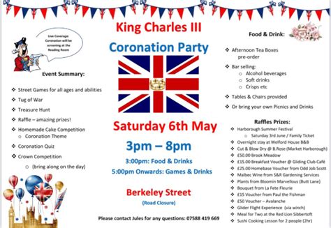 Coronation Street Party At Sibbertoft Reading Room Event Tickets From