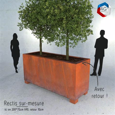 Bac Plantes Et Jardini Re Corten Avec Bordure Agtrema