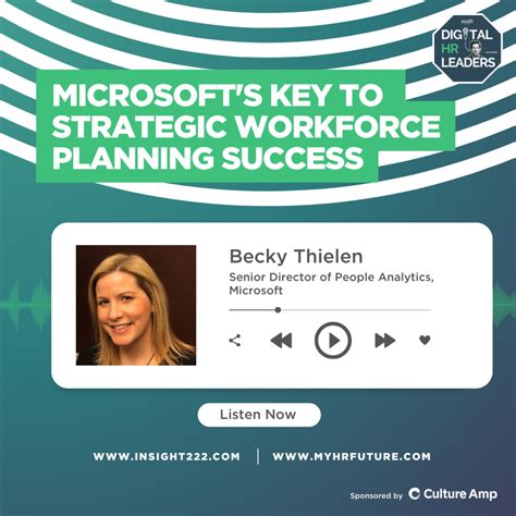 Microsofts Key To Strategic Workforce Planning Success An Interview With Becky Thielen