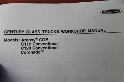 Freightliner Century Class Workshop Manuals EBay