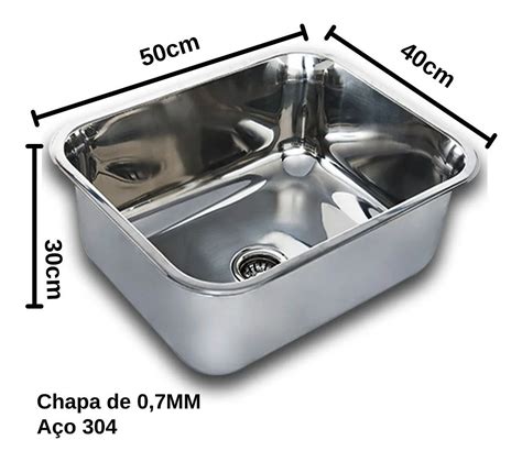 Cuba De Cozinha Industrial Grande X X Cm A O Inox Frete Gr Tis