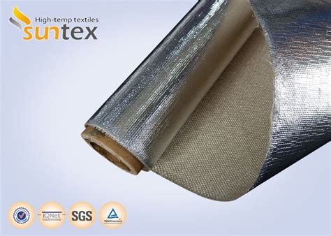 18 Micron Aluminum Foil Coated Heat Reflective Fabric Fiberglass