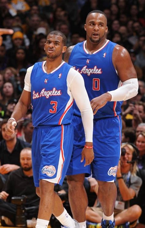 Chris Paul in Blue Clipper Jersey with Glen Big Baby Davis behind ...