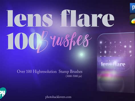 Lens flare Photoshop Brushes