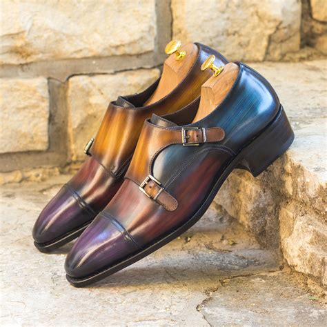 Custom Multi Color Double Monk Shoes Carnival