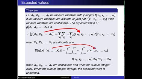 Multivariate Distributions Expectation Youtube