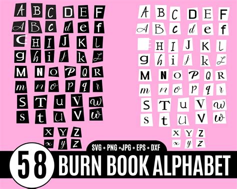 58 Burn Book Svg Burn Book Font Svg Burn Book Font For Etsy Italia