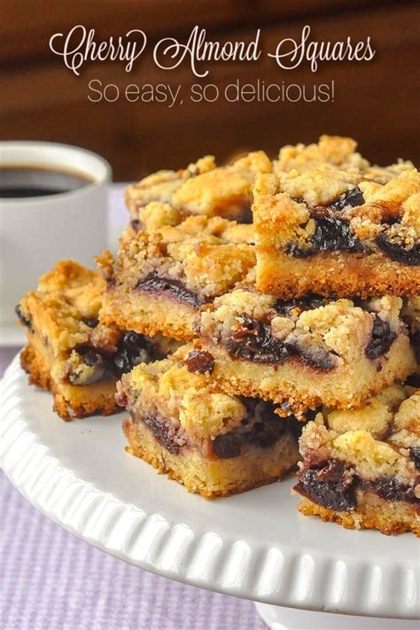 Cherry Almond Squares - no artificial anything in this recipe!