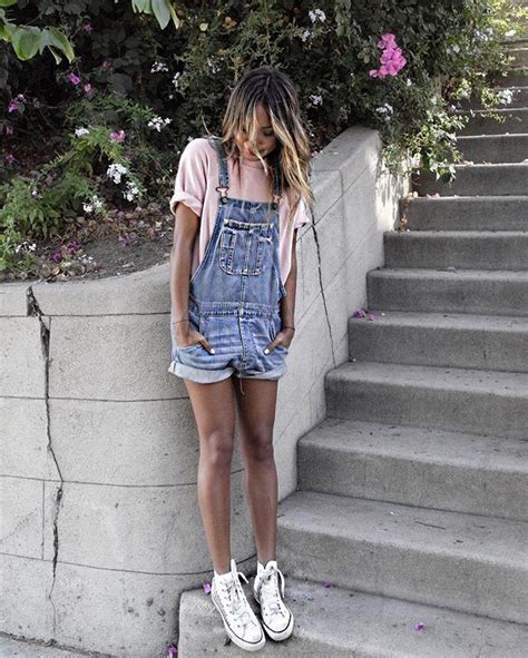 Denim overall outfit ideas, Casual wear | Outfits With Overalls Shorts ...