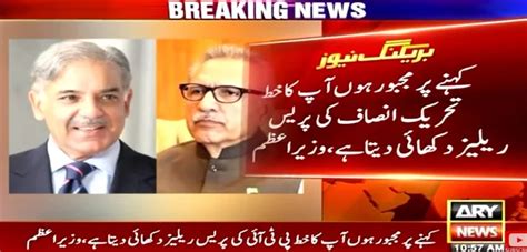 Your Letter Appears To Be Ptis Release Pm Shehbaz Tells President