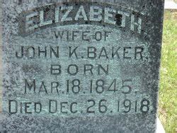 Elizabeth Jane Bagwell Baker M Morial Find A Grave