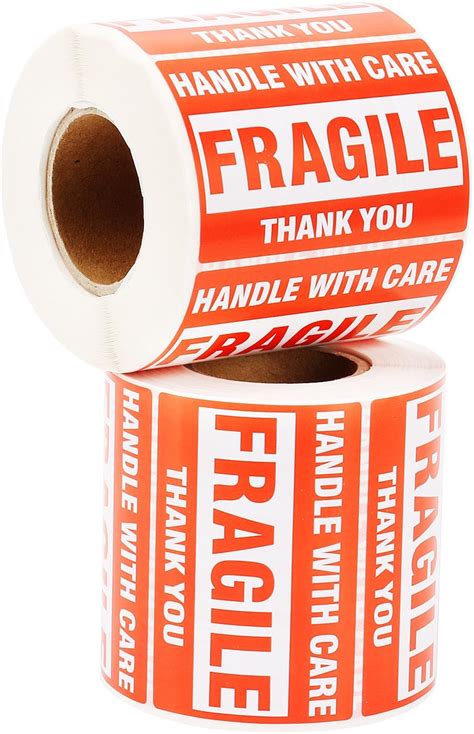 Amazon 2 Rolls 1000 Labels 2 X 3 Fragile Stickers Handle