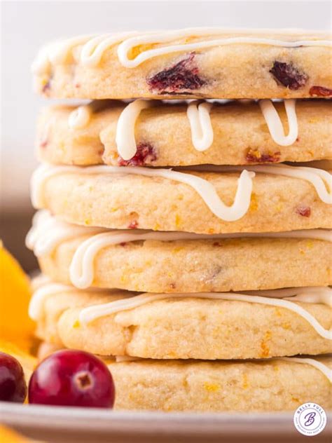 Cranberry Orange Shortbread Cookies Belly Full