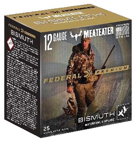 Federal PBIX1445 Premium Bismuth 12 Gauge 2 75 1 1 4 Oz 5 Shot 25 Bx