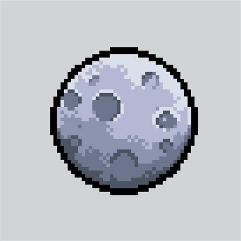 Premium Vector | Pixel art illustration Space Moon Pixelated Moon Space ...