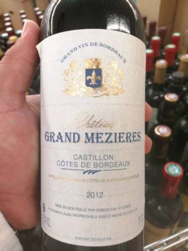 Château Grand Mezieres Castillon Côtes de Bordeaux Vivino US