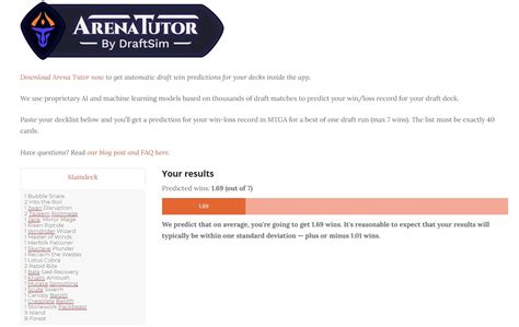 Introducing The Arena Tutor Win Prediction App Draftsim