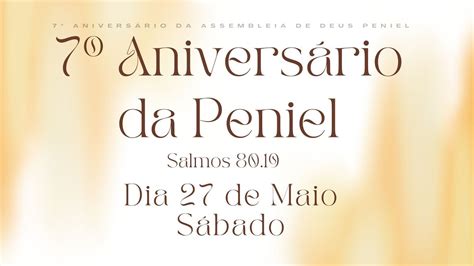 2 Dia da Festividade de 7 anos da Peniel Sábado dia 27 de Maio de