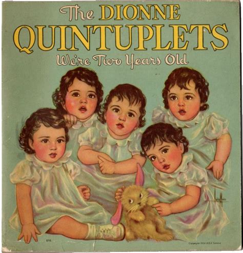 Vintage 1936 Dionne Quintuplets Photos Book Were Two Years Old Whitman Publishing Quintuplets