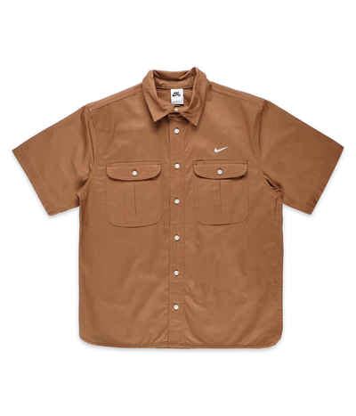 Shop Nike SB Tanglin Button Up Shortsleeve Shirt Ale Brown Online