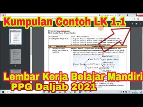 Unduh Contoh Lk Ppg Daljab Lk Lembar Kerja Belajar Mandiri