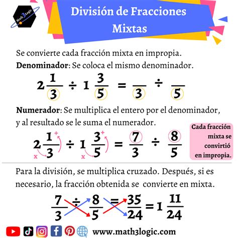 División de Fracciones Mixtas - Ejercicios Interactivos y Vídeos ...