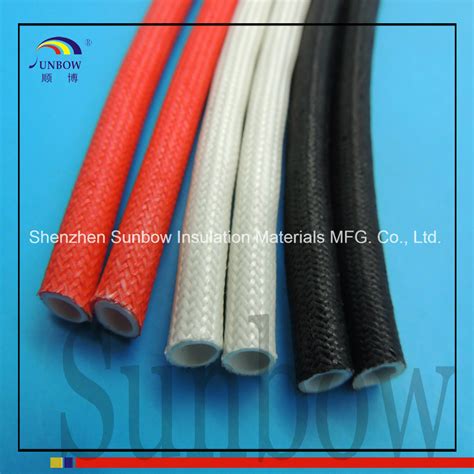 Insulation Protective Silicone Rubber Coated Fiberglass Braided Sleeve