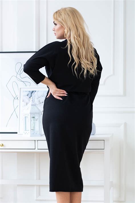 Czarna ołówkowa sukienka plus size ROSMARY XL ka