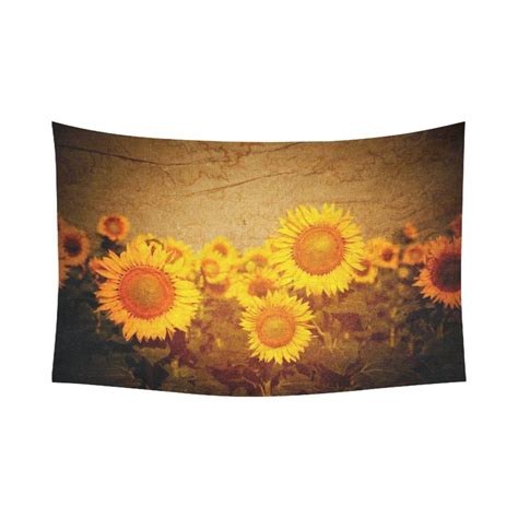 Phfzk Vintage Style Wall Art Home Decor Sunflowers Flower Floral Art