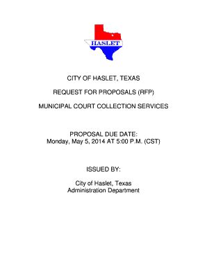 Fillable Online Haslet CITY OF HASLET TEXAS Haslet Fax Email Print