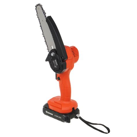 ЕРМАК Пила цепная аккум., ПЦА-20В, 150 мм, 2.0 А*ч Li-ion, 5м/с, ЗУ ...