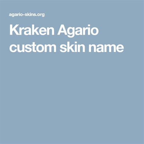 Kraken Agario Custom Skin Name Skin Custom Kraken