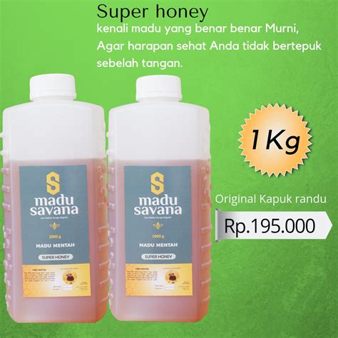 Jual Madu Murni Madu Asli Savana Super Honey Kemasan 1kg Shopee Indonesia