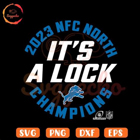 Nfc North It S A Lock Svg Detroit Lions Nfc North Champions Svg