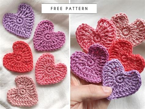 15 Minute Heart Free Crochet Pattern + Video | Crochetpedia