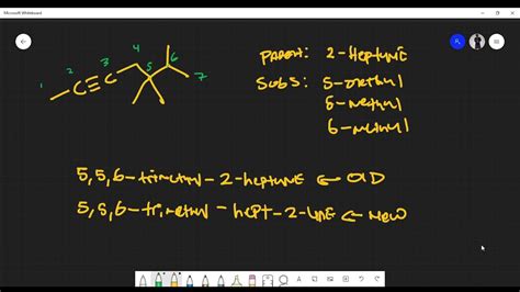 How To Name Alkynes Iupac Nomenclature Youtube