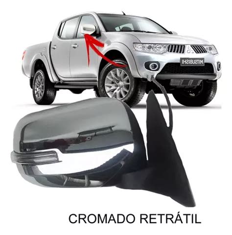 Retrovisor L200 Triton E Dakar 2014 2015 2016 Retratil Pisca