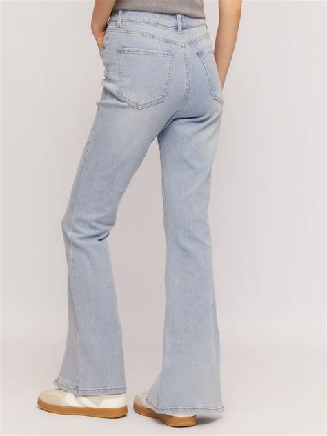 Джинсы силуэта Bootcut разрезами 024247106033, цвет Голубой, артикул ...
