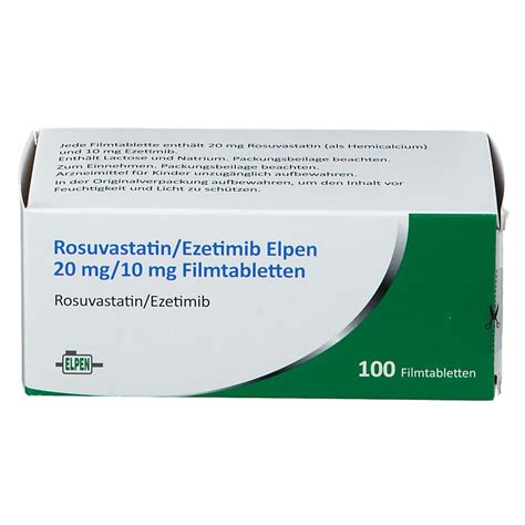 Rosuvastatinezetimib Elpen 20 Mg10 Mg 100 St Mit Dem E Rezept Kaufen