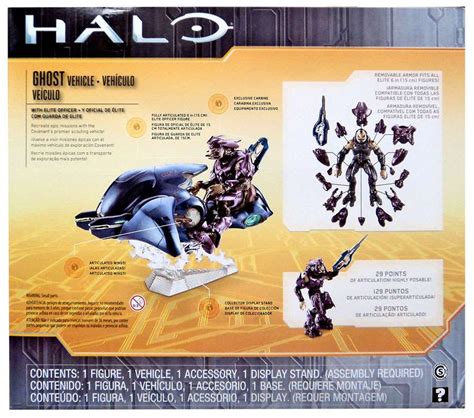 Halo Ghost with Elite Officer Action Figure Vehicle Mattel Toys - ToyWiz