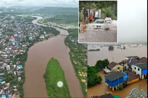 महाराष्ट्र में बारिश ने मचाया तांडव 4 नदियां उफान पर Ndrf तैनात