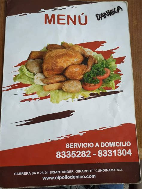 Carta Del Restaurante Asadero El Pollo Del Nico Girardot