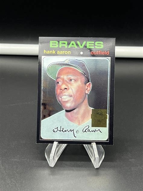 Hank Aaron Braves 1999 Topps Chrome Reprint 18 1971 PWE SHIP EBay