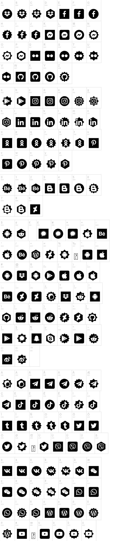 Social Shapes Font | dafont.com