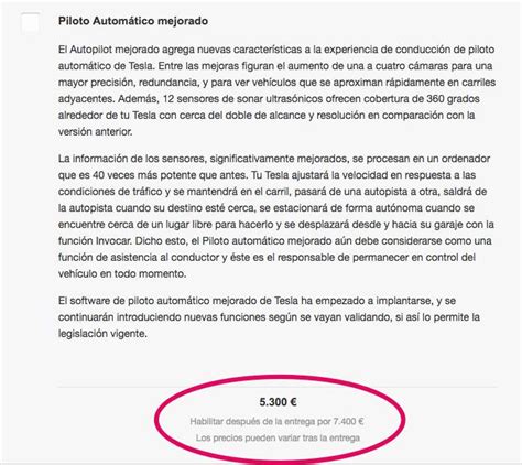 Tesla Incrementa El Precio De Activar El Autopilot Una Vez Salido El