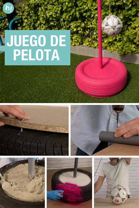 Cómo hacer un juego de pelota con un neumático Diy playground