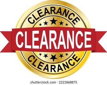 Clearance 3d Gold Badge Red Ribbon Stock Vector Royalty Free