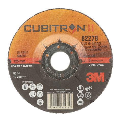 M Cubitron Ii Cut And Grind Wheel T Mm X Mm X Mm Pack Of