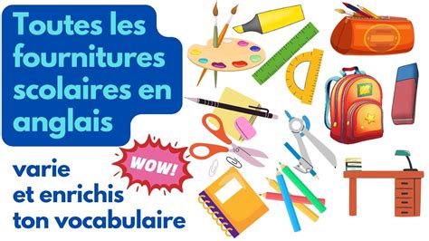 Mat Riel Scolaire En Anglais Apprendre Les Objets De Classe En